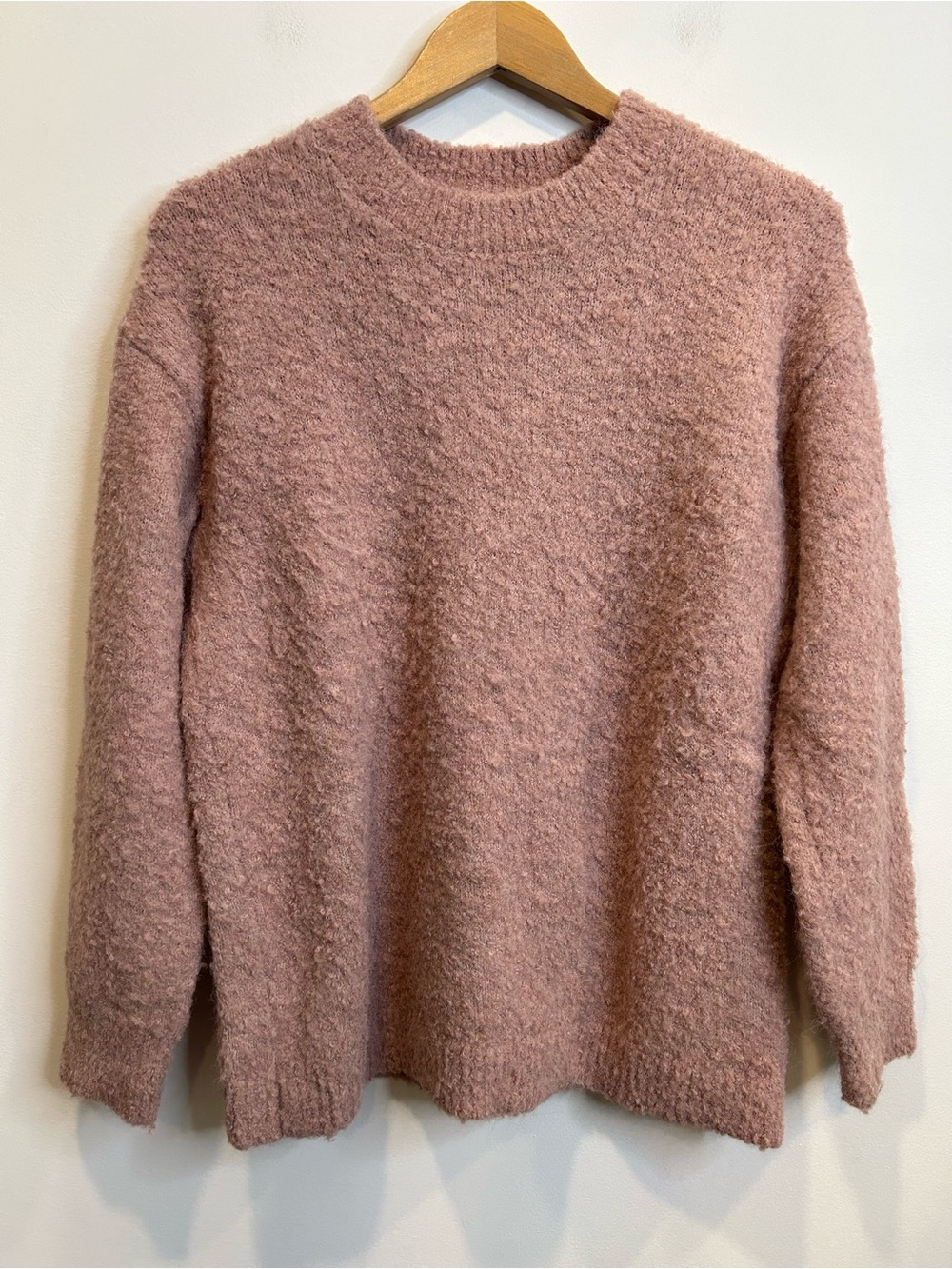 Reitmans Boucle Crewneck Sweater Pink